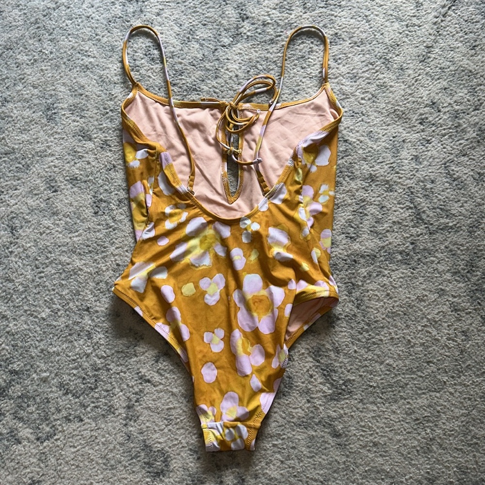 Madewell Second Wave Tie Front One Piece Swimsuit - Picture 4 of 6